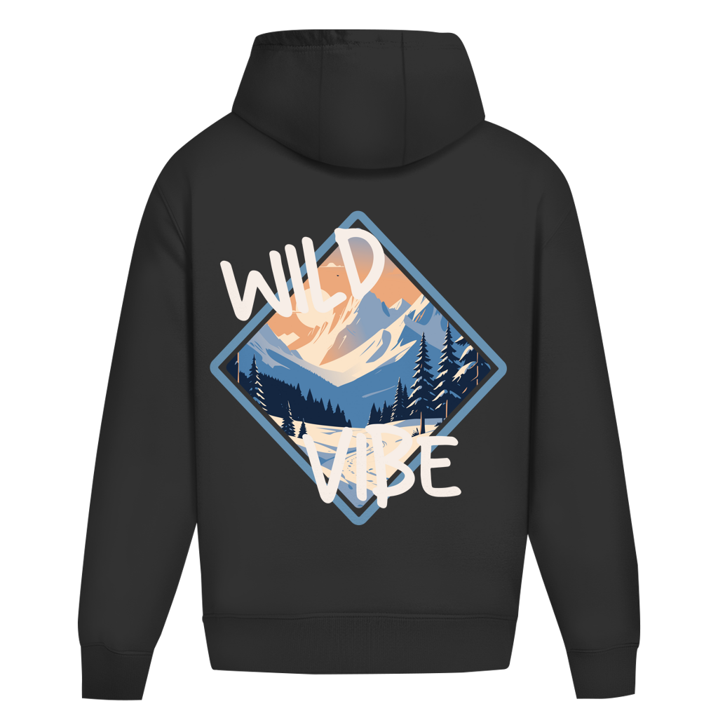 Veganer Oversized Hoodie mit Wild Vibe Motiv