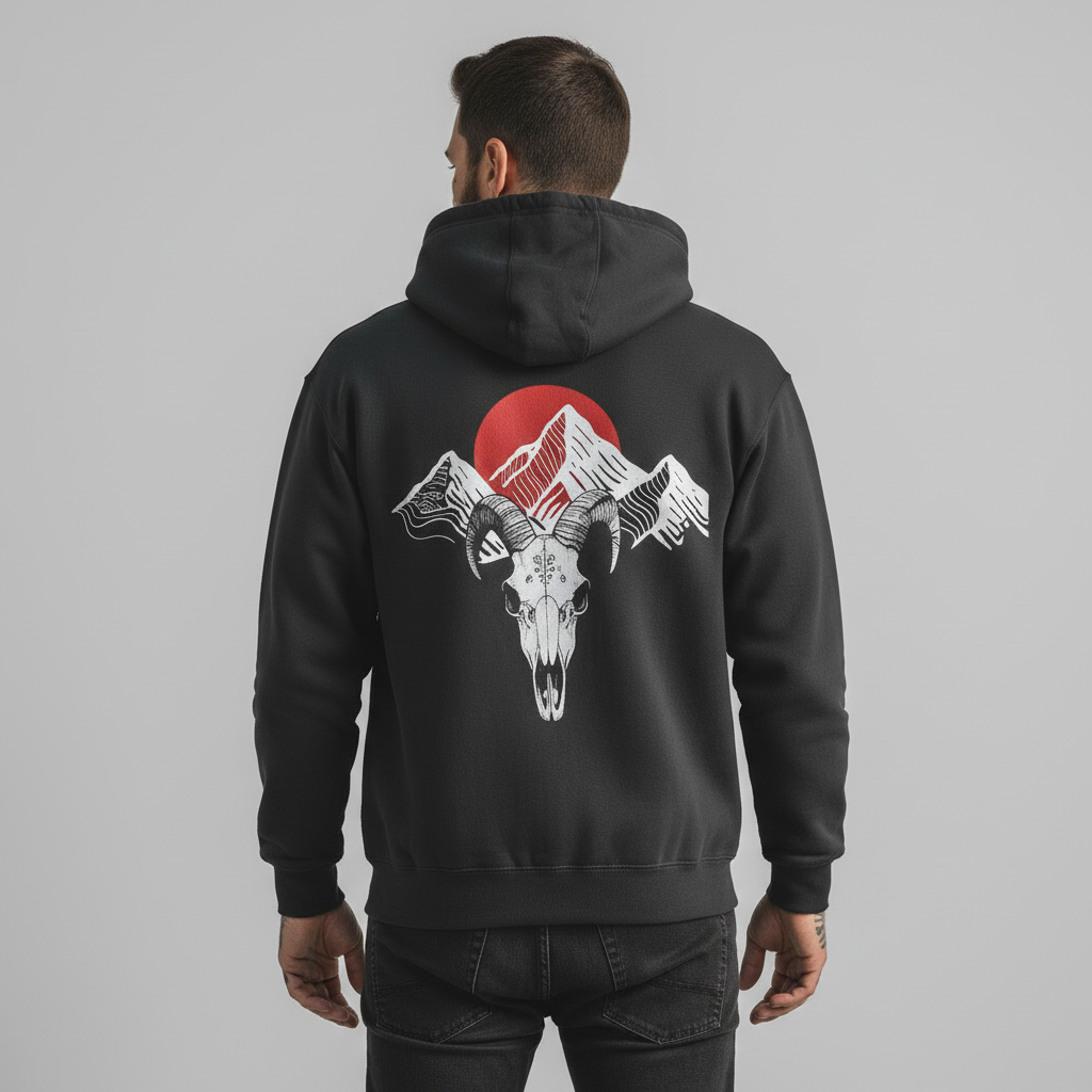 Ein Mann trägt den Pathfinder Hoody von Mountain Mind