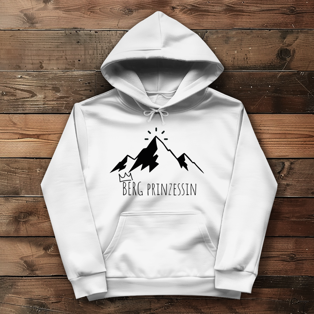 weisser Hoodie Berg Prinzessin