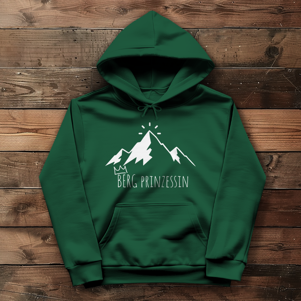 grüner Hoodie Berg Prinzessin