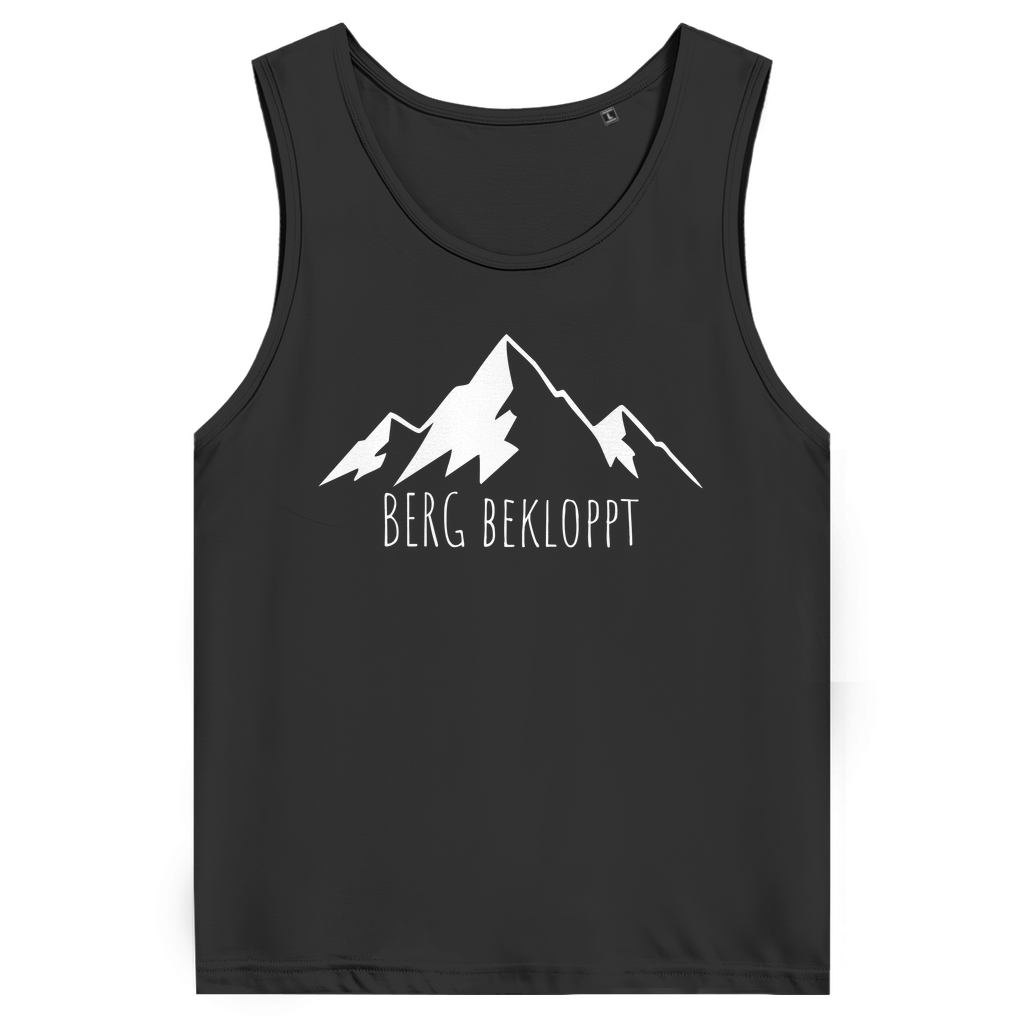 schwarzes Berg Bekloppt Shirt für Männer - armfrei