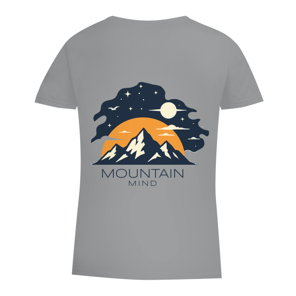 Moon Mountain Mind T-Shirt in taubenblau