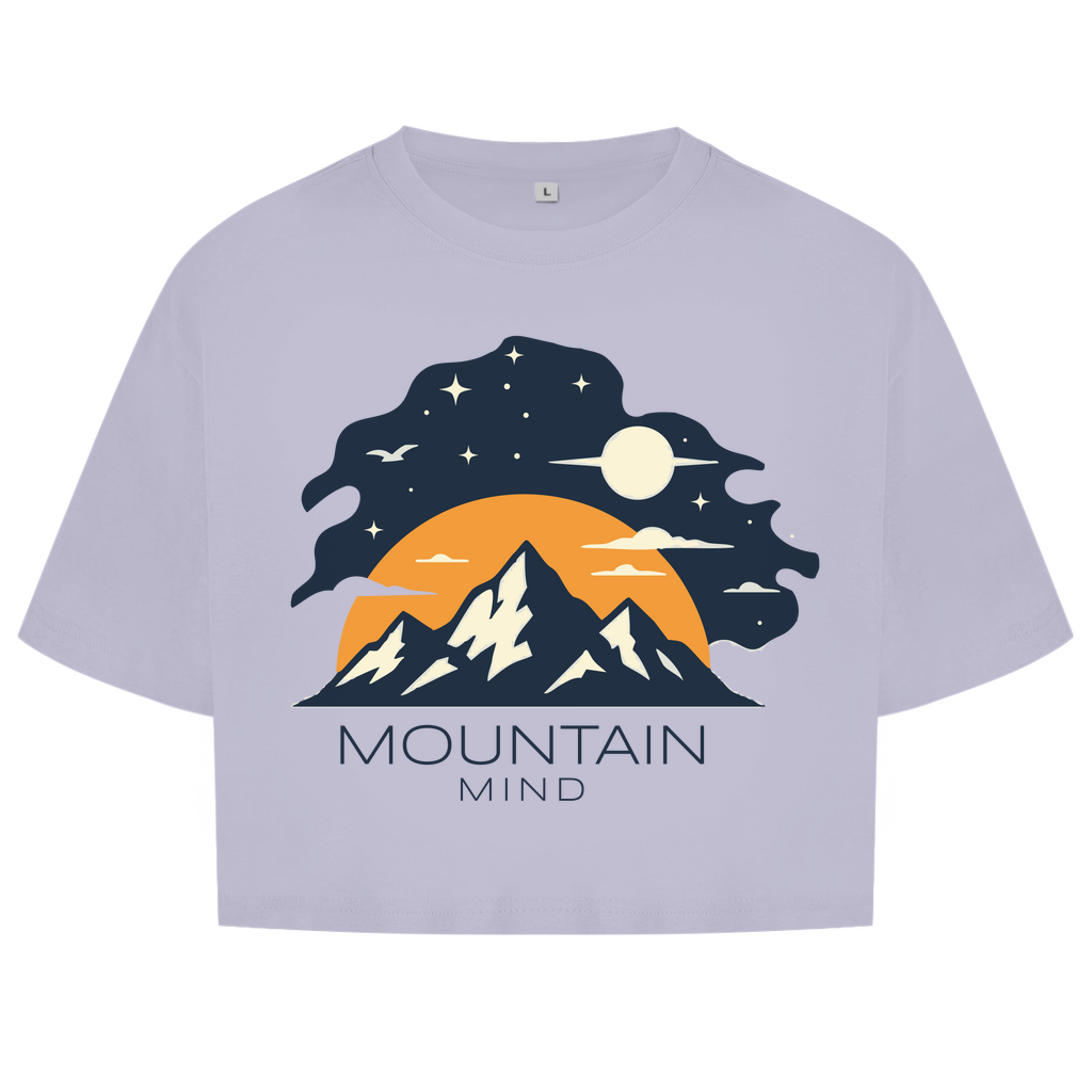 Bauchfreies hellblaues Shirt für Frauen von Moon Mountain Mind