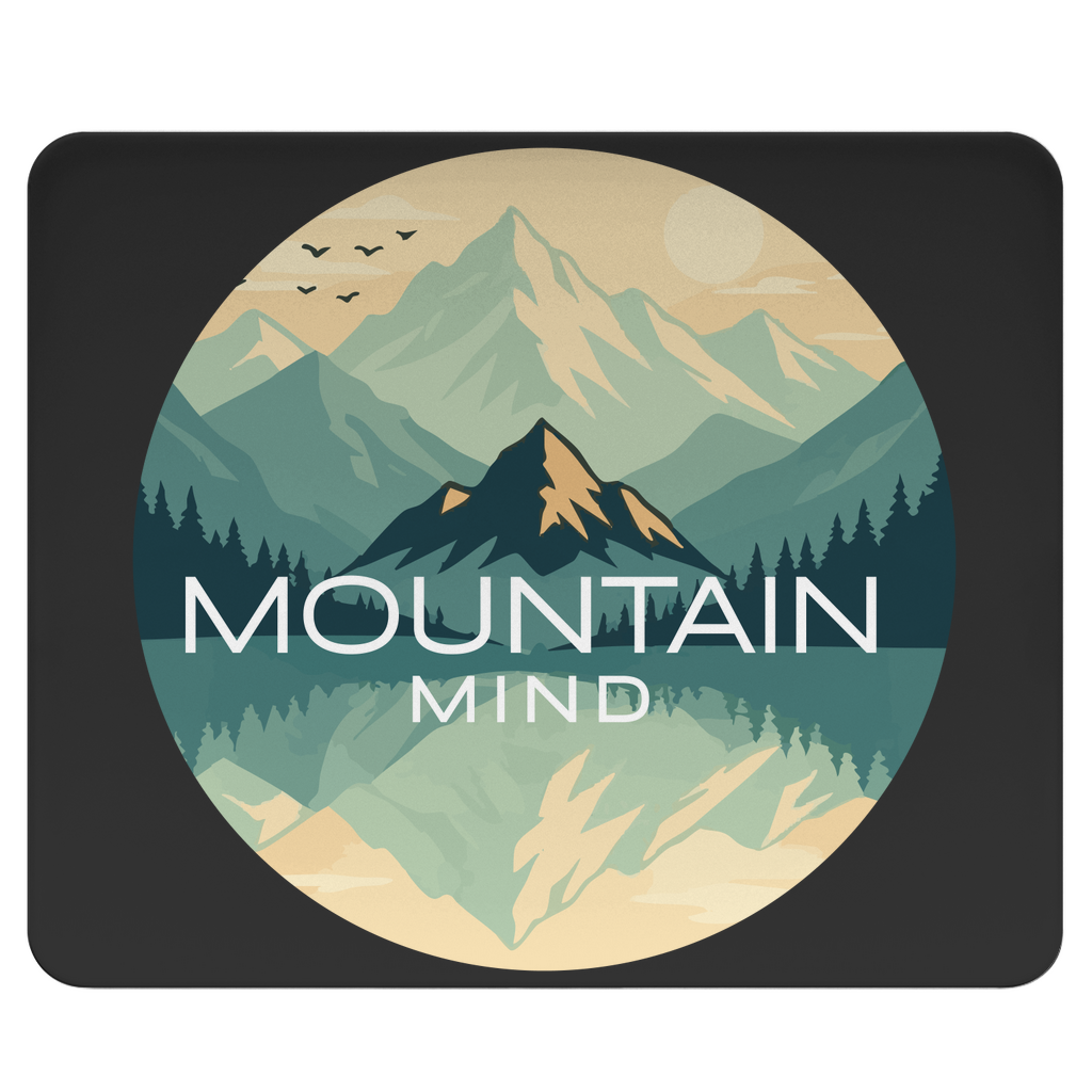 schwarzes Mauspad mit Mountain Mind Mirror
