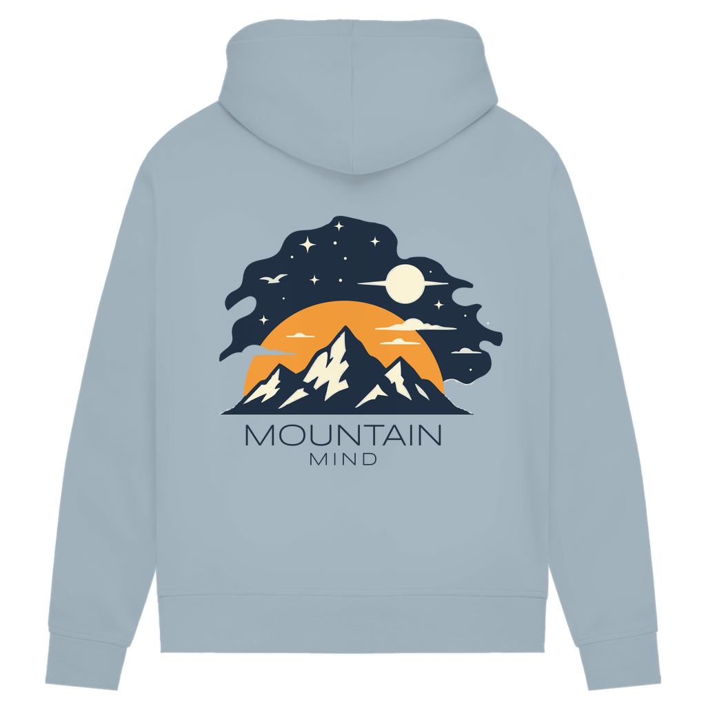 Der Moon Mountain Hoodie in Hellblau