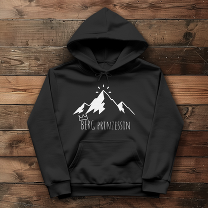 schwarzer Hoodie Berg Prinzessin