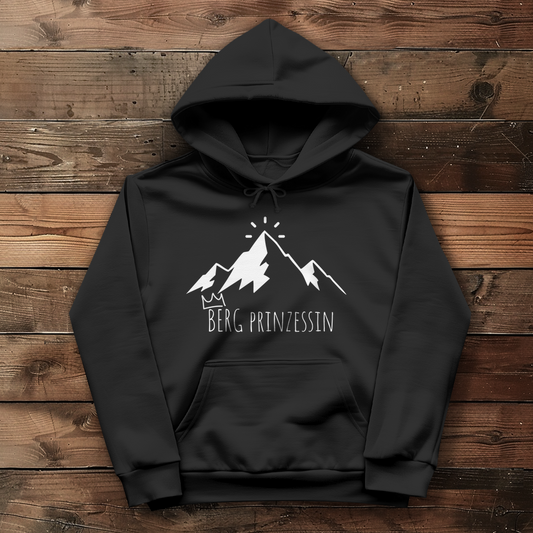 schwarzer Hoodie Berg Prinzessin