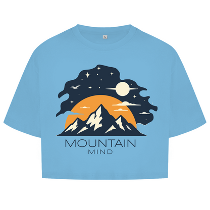 Knallblaues Moon Mountain Mind Shirt