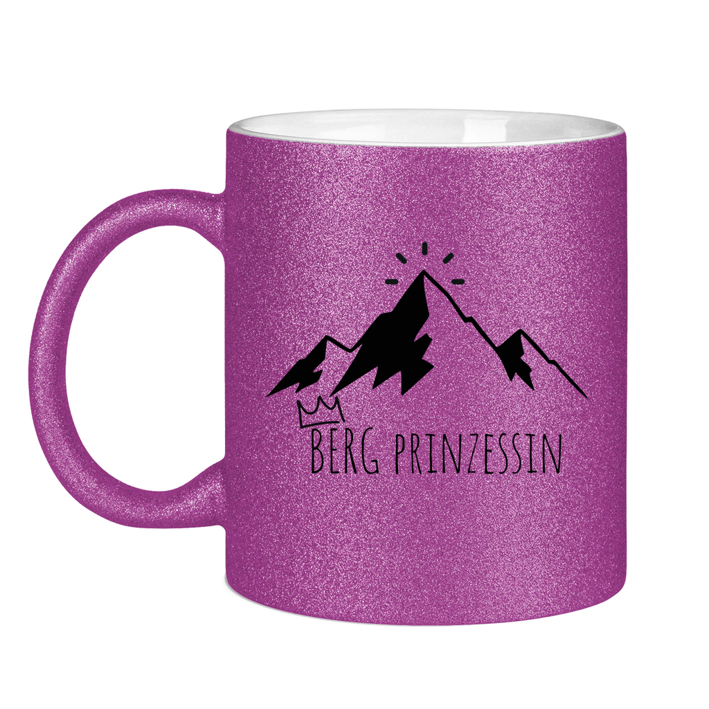 Lila Glitzer Tasse Berg Prinzessin